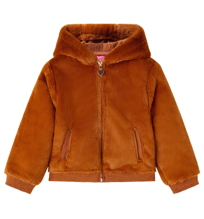 Veste à capuche pour enfants cognac 116 | Mobilier & Déco