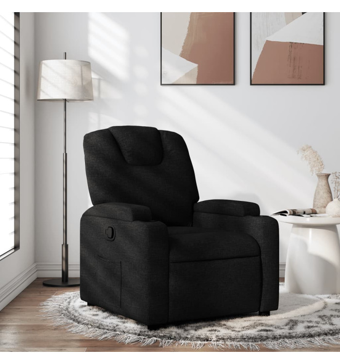 Fauteuil inclinable Noir Tissu | Mobilier & Déco