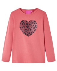 T-shirt enfants à manches longues rose vieux 116 | Mobilier & Déco