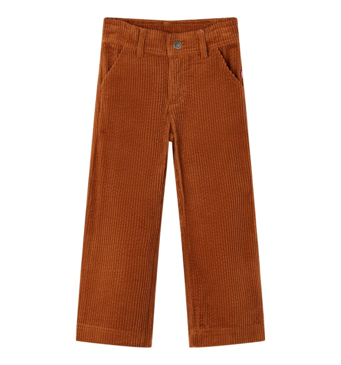Pantalons pour enfants velours côtelé cognac 128 | Mobilier & Déco