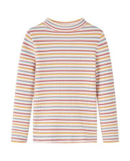 T-shirt enfants manches longues faux col roulé écru 116 | Mobilier & Déco