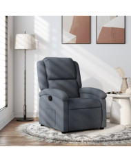 Fauteuil inclinable Gris foncé Velours | Mobilier & Déco