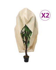 Housses de protection pour plantes avec fermeture éclair 2 pcs | Mobilier & Déco