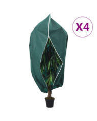 Housses de protection pour plantes avec fermeture éclair 4 pcs | Mobilier & Déco