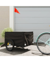 Remorque de vélo noir 45 kg fer | Mobilier & Déco