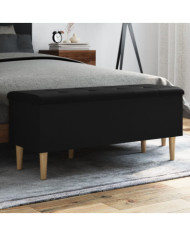 Banc de rangement noir 102x42x46 cm bois d'ingénierie | Mobilier & Déco