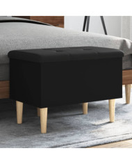 Banc de rangement noir 62x42x46 cm bois d'ingénierie | Mobilier & Déco