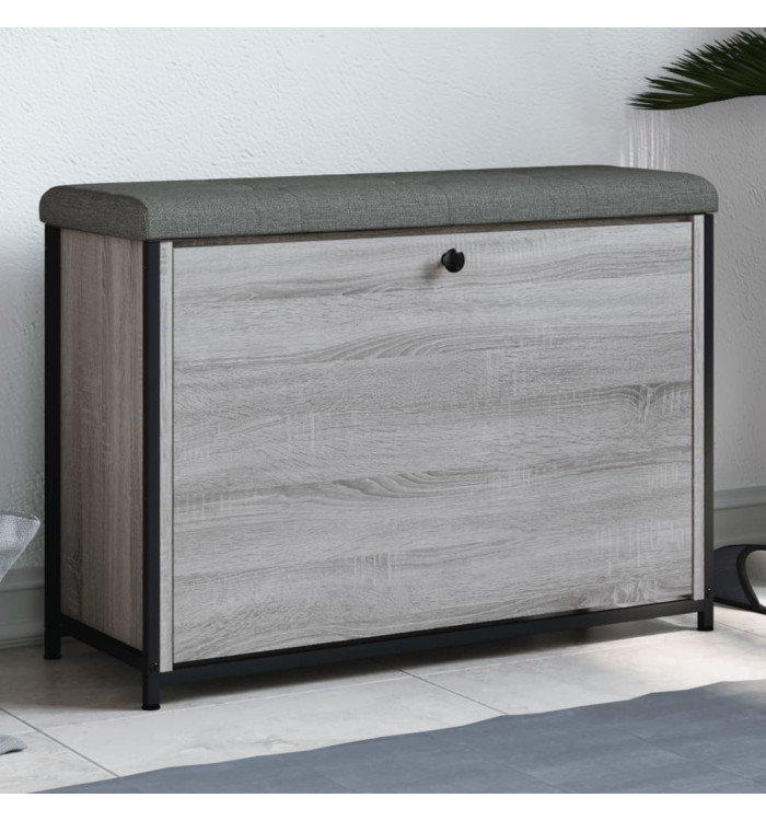 Banc à chaussures tiroir rabattable chêne sonoma 82x32x56 cm | Mobilier & Déco