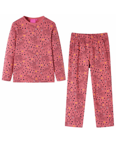 Pyjamas enfants à manches longues rose ancien 92 | Mobilier & Déco