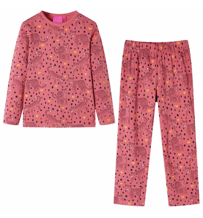 Pyjamas enfants à manches longues rose ancien 92 | Mobilier & Déco