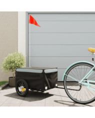 Remorque de vélo noir et gris 30 kg fer | Mobilier & Déco