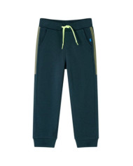 Pantalon de survêtement enfants avec cordon de serrage vert mousse 140 | Mobilier & Déco