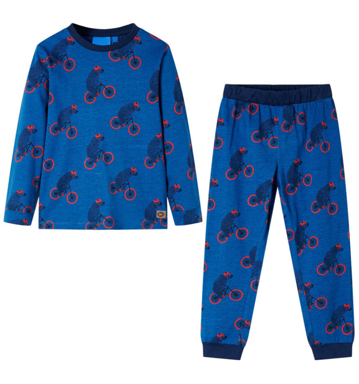 Pyjamas enfants manches longues pétrole 92 | Mobilier & Déco