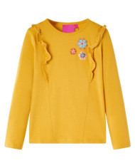 T-shirt enfants à manches longues ocre foncé 92 | Mobilier & Déco