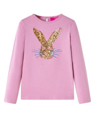 T-shirt enfants à manches longues rose brûlé 128 | Mobilier & Déco