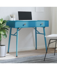 Bureau d'ordinateur avec tiroir vert antique 90x50x76,5 cm | Mobilier & Déco