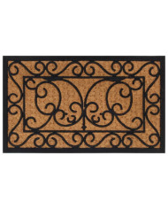 Paillasson rectangulaire 45x75 cm caoutchouc et fibre de coco | Mobilier & Déco