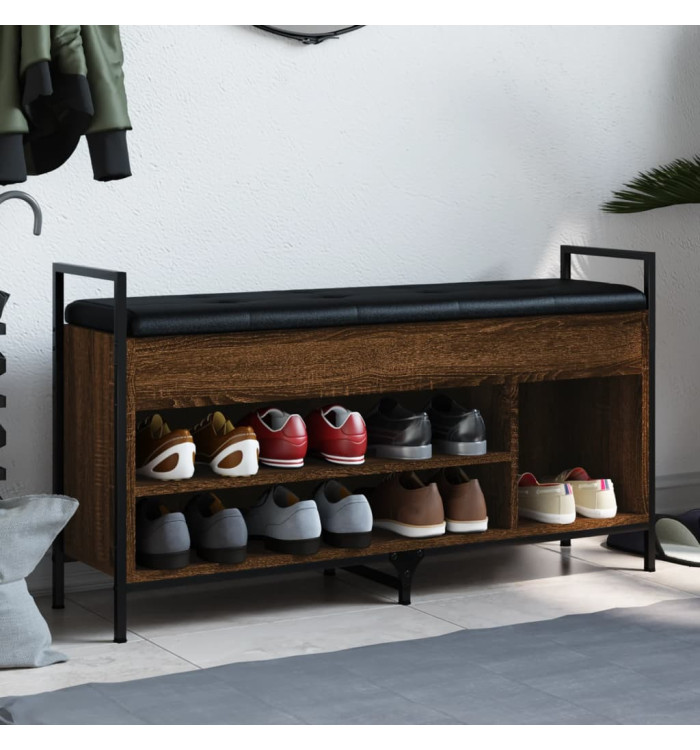 Banc à chaussures Chêne marron 105,5x32x57,5 cm Bois ingénierie | Mobilier & Déco