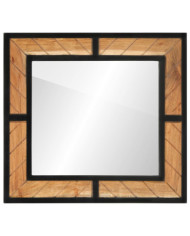 Miroir de salle de bain 60x1x55 cm bois massif d'acacia | Mobilier & Déco