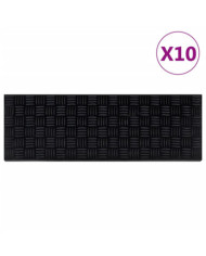 Marches d'escalier 10 pcs 25x75 cm caoutchouc | Mobilier & Déco
