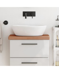 Comptoir de salle de bain 60x40x4 cm bois massif de hêtre | Mobilier & Déco