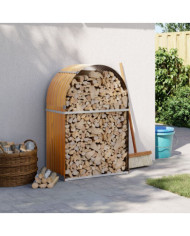Porte-bûches marron clair 80x45x120 cm acier galvanisé | Mobilier & Déco