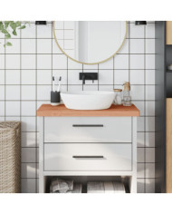 Comptoir de salle de bain 80x40x4 cm bois massif de hêtre | Mobilier & Déco
