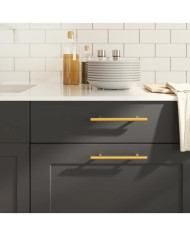 Poignées d'armoire 10 pcs doré 128 mm acier inoxydable | Mobilier & Déco