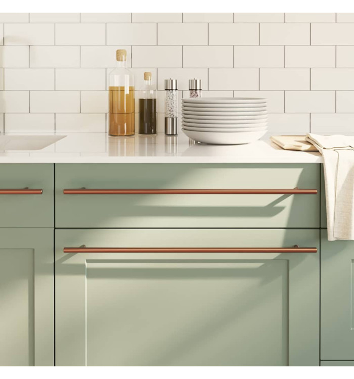 Poignées d'armoire 5 pcs bronze 480 mm acier inoxydable | Mobilier & Déco