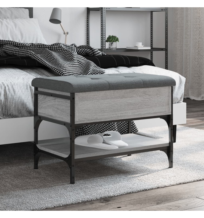 Banc à chaussures sonoma gris 62x42x45 cm bois d'ingénierie | Mobilier & Déco