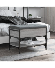 Banc à chaussures sonoma gris 62x42x45 cm bois d'ingénierie | Mobilier & Déco