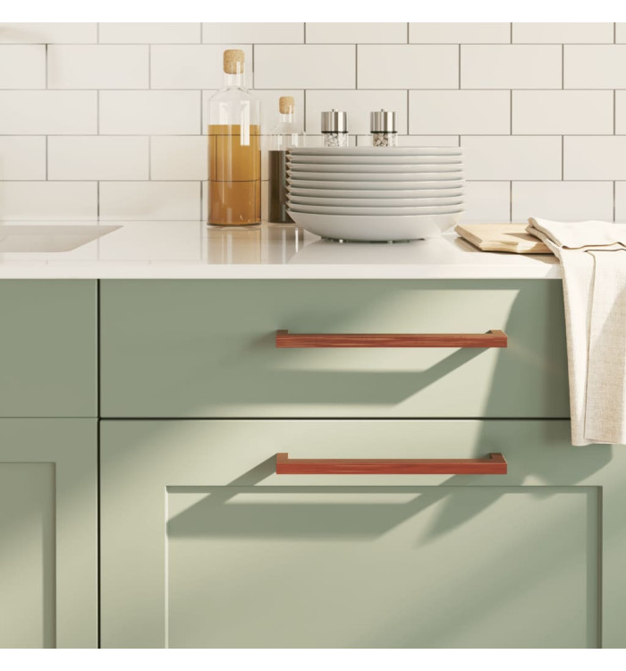 Poignées d'armoire 10 pcs bronze 224 mm acier inoxydable | Mobilier & Déco
