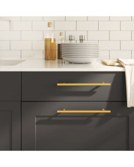 Poignées d'armoire 10 pcs doré 192 mm acier inoxydable | Mobilier & Déco