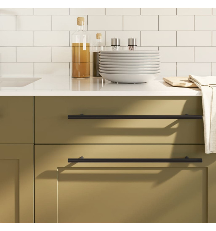 Poignées d'armoire 20 pcs noir 320 mm acier inoxydable | Mobilier & Déco