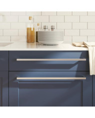 Poignées d'armoire 5 pcs argenté 480 mm acier inoxydable | Mobilier & Déco