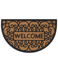 Tapis de porte demi-rond 45x75 cm caoutchouc et fibre de coco | Mobilier & Déco
