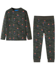 Pyjamas pour enfants à manches longues kaki 104 | Mobilier & Déco