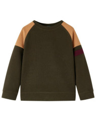 Sweatshirt pour enfants kaki foncé et camel 104 | Mobilier & Déco