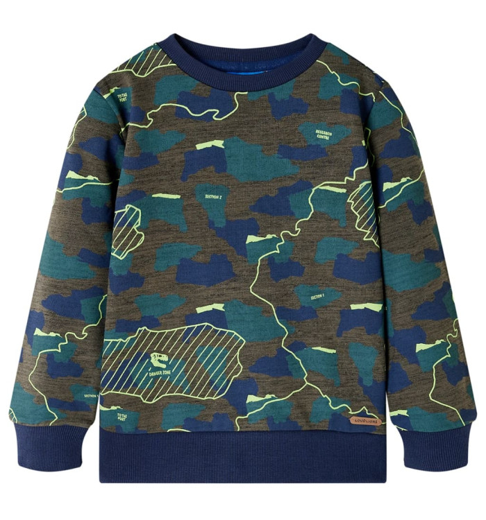 Sweatshirt pour enfants kaki foncé 116 | Mobilier & Déco