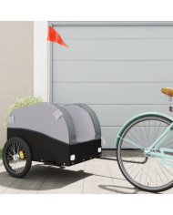 Remorque de vélo noir et gris 45 kg fer | Mobilier & Déco