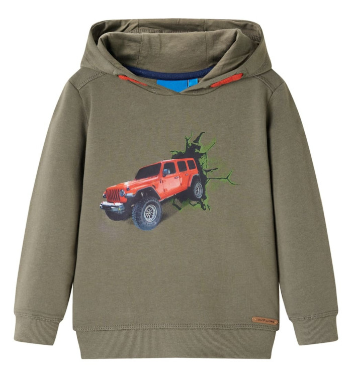 Sweatshirt à capuche pour enfants kaki 116 | Mobilier & Déco