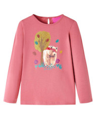 T-shirt enfants à manches longues rose vieux 92 | Mobilier & Déco