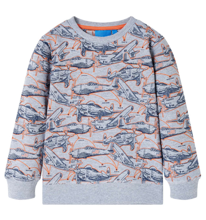 Sweatshirt pour enfants gris mélange 116 | Mobilier & Déco
