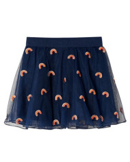 Jupe avec tulle pour enfants bleu marine 128 | Mobilier & Déco