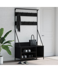 Porte-vêtements et rangement des chaussures noir 100x41x184 cm | Mobilier & Déco