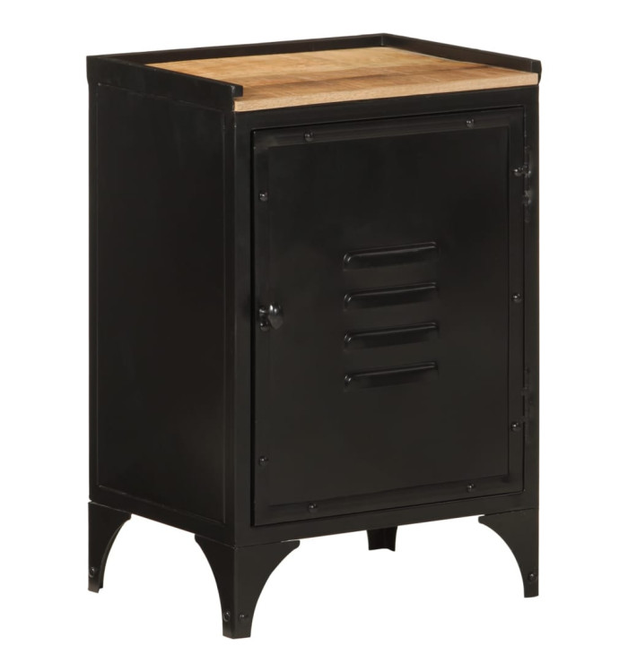 Armoire de salle de bain 40x30x60 cm fer et bois de manguier | Mobilier & Déco
