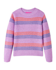 Pull-over rayé tricoté pour enfants lilas et rose 92 | Mobilier & Déco