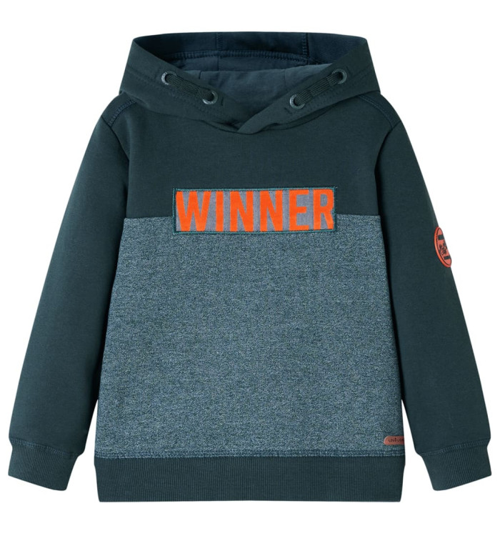 Sweatshirt à capuche pour enfants vert foncé 140 | Mobilier & Déco