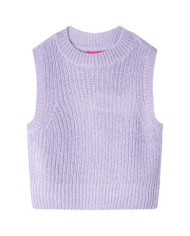 Gilet pull-over tricoté pour enfants lilas clair 140 | Mobilier & Déco