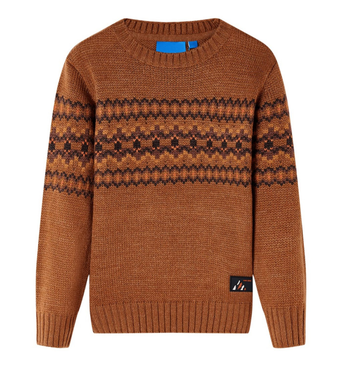Pull-over tricoté pour enfants cognac 104 | Mobilier & Déco